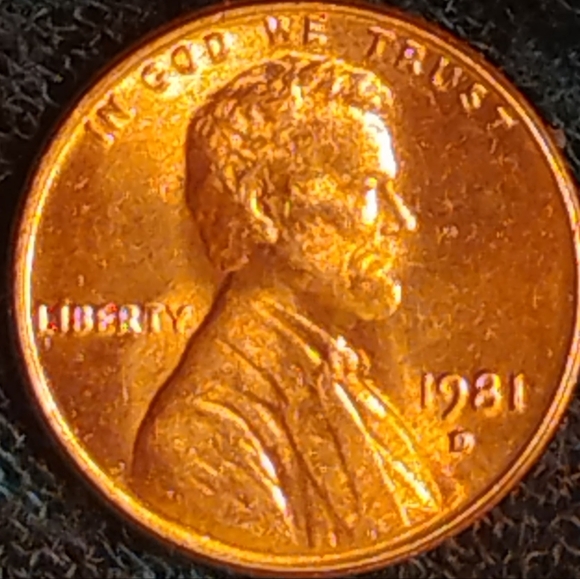 🔥1981 D, DDO Lincoln Penny In BRILLIANT CONDITION With AMAZING COLORING!❤️ - Picture 5 of 10